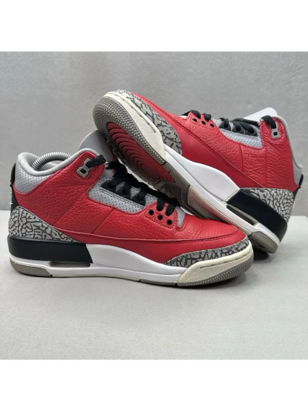 Mens 7 / Womens 8.5 Jordan 3 Retro SE Mid Unite Shoes Fire Red Elephant Sneakers